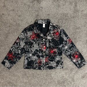 Vintage Stonebridge Signature Floral Embroidered Jacket Women’s Large